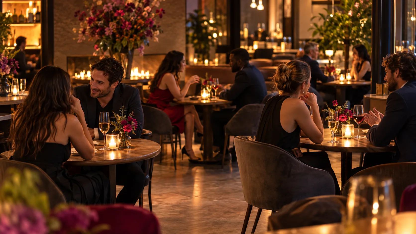Speed-Dating in gemütlicher Restaurantatmosphäre